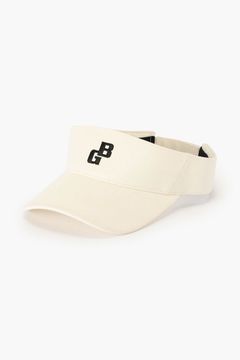 【26AW】 MEN’S SUEDE SMALL BG LOGO VISOR / スウェード素材 スモールBGロゴ サンバイザー (ホワイト)