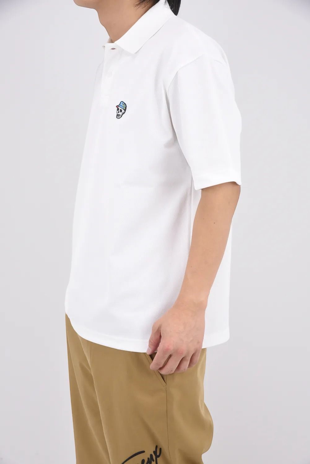 【26SS】 DVG CREW STANDARD POLO / バックロゴ 鹿の子 ポロシャツ (ホワイト)