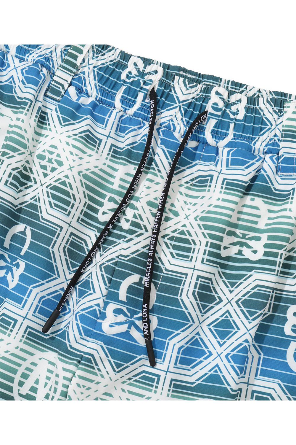 【26SS】 DOMINANT FLEX SHORTS / ジオメトリックパターン総柄 ドライタッチ ショートパンツ (ブルー)