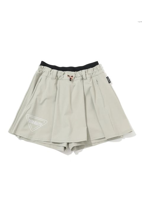 【26SS】【CODE COLLECTION】【レディース】 RFSK / 高機能ナイロン フレアシルエット ギャザースカート (ショートパンツ一体型) (ベージュ)