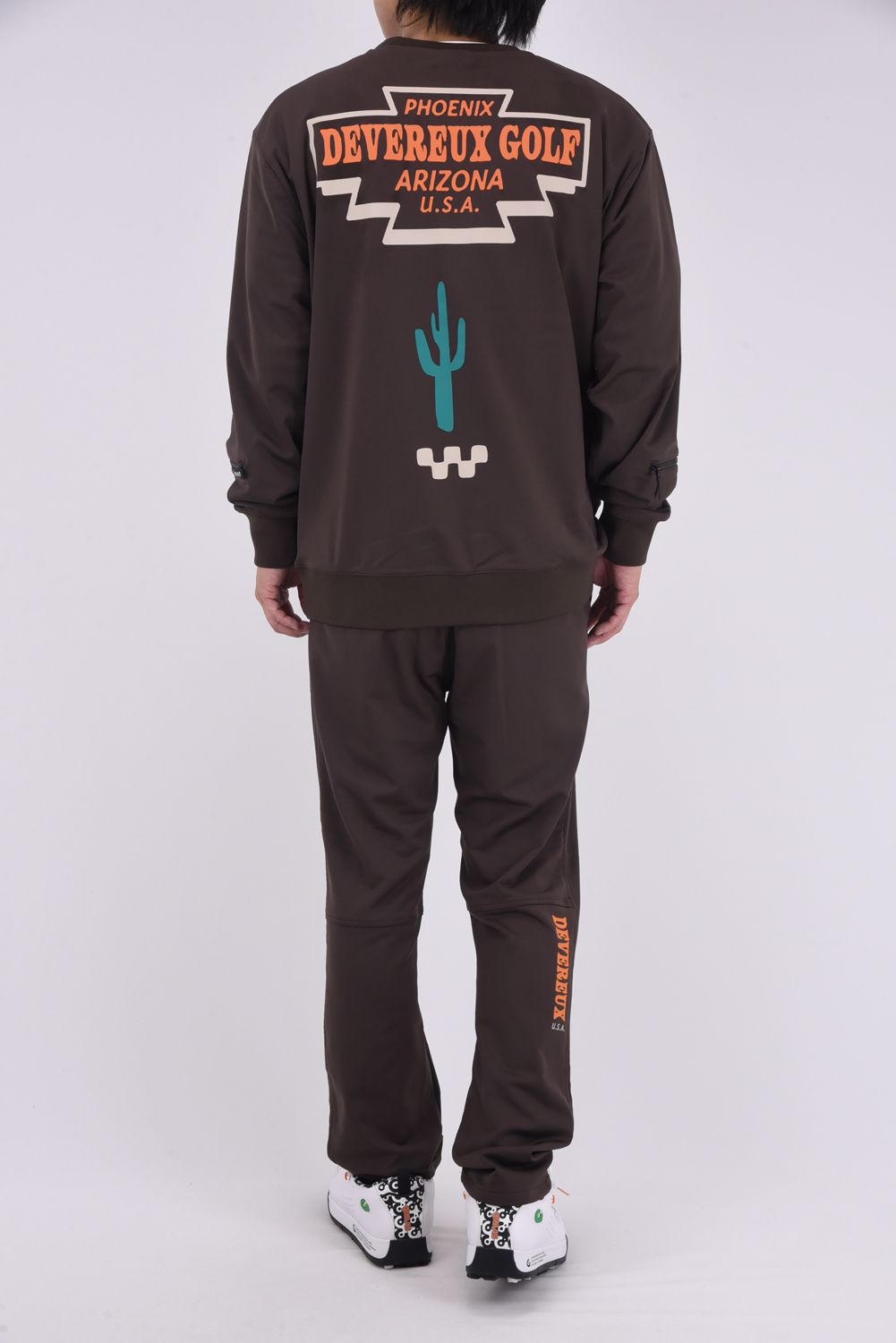 【25AW】 37.5SOUTHWEST bottoms / ブランドロゴ ロングパンツ (ブラウン)