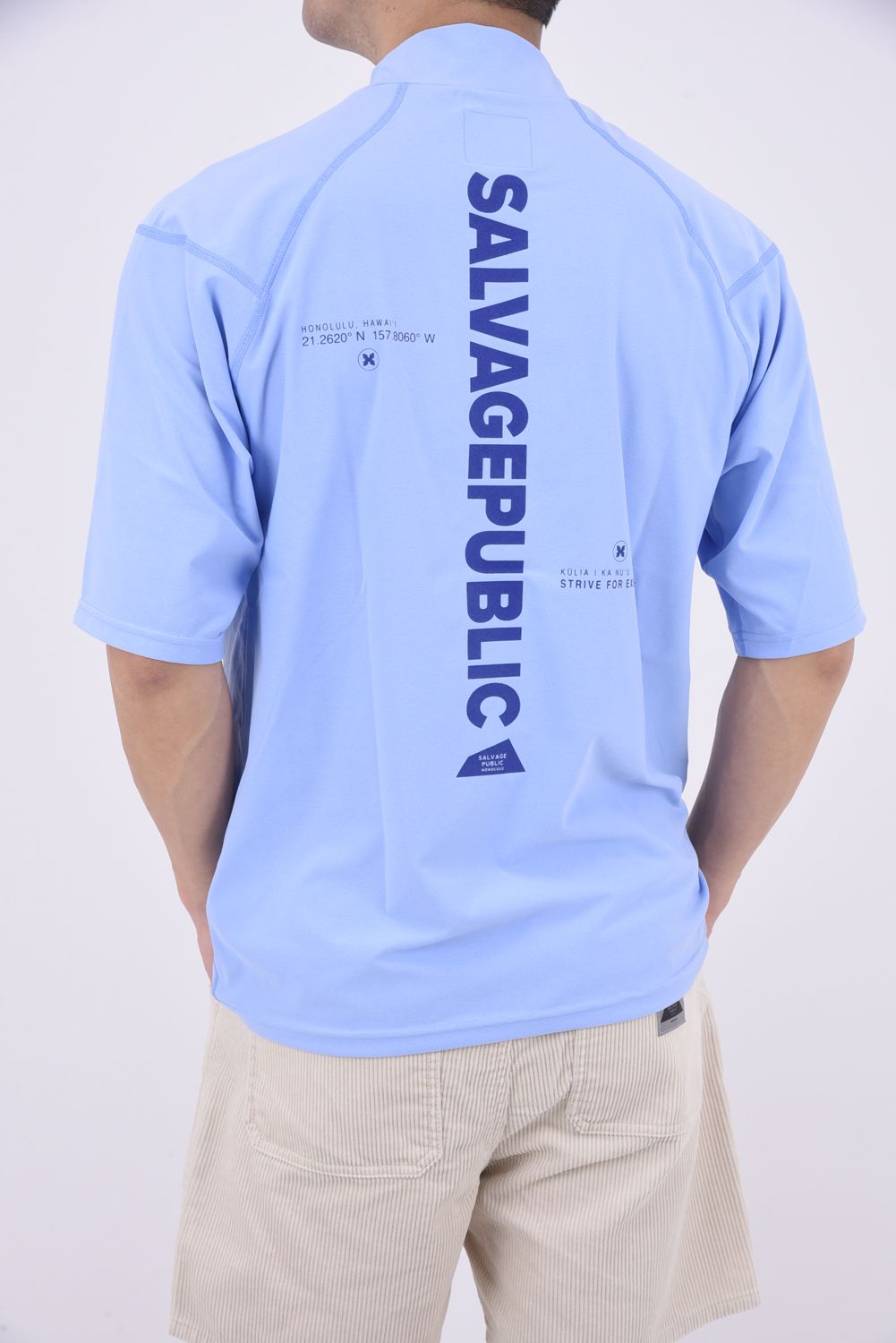 SALVAGE PUBLIC 半袖モックネックシャツ SALVAGE PUBLIC Kolepa - SURF Mockneck S/S (EXELLENCE