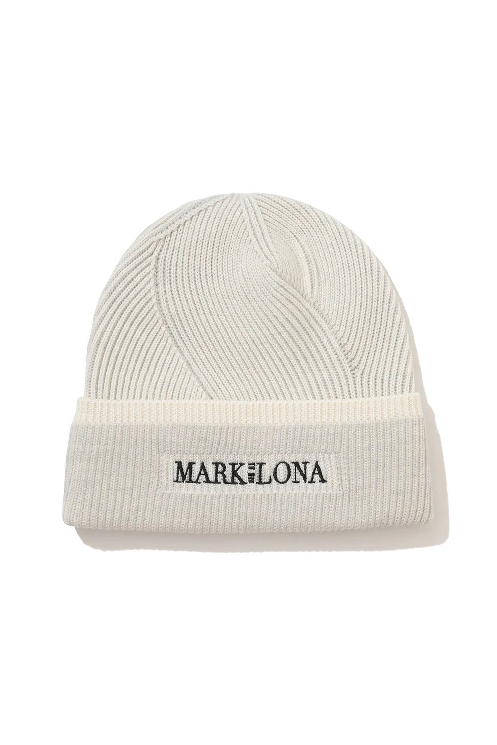 【2025AW 木村拓哉さん着用 VOL.8】【CODE COLLECTION】 SWBN / 変則リブ編み プリントネーム ニットキャップ (ホワイト)