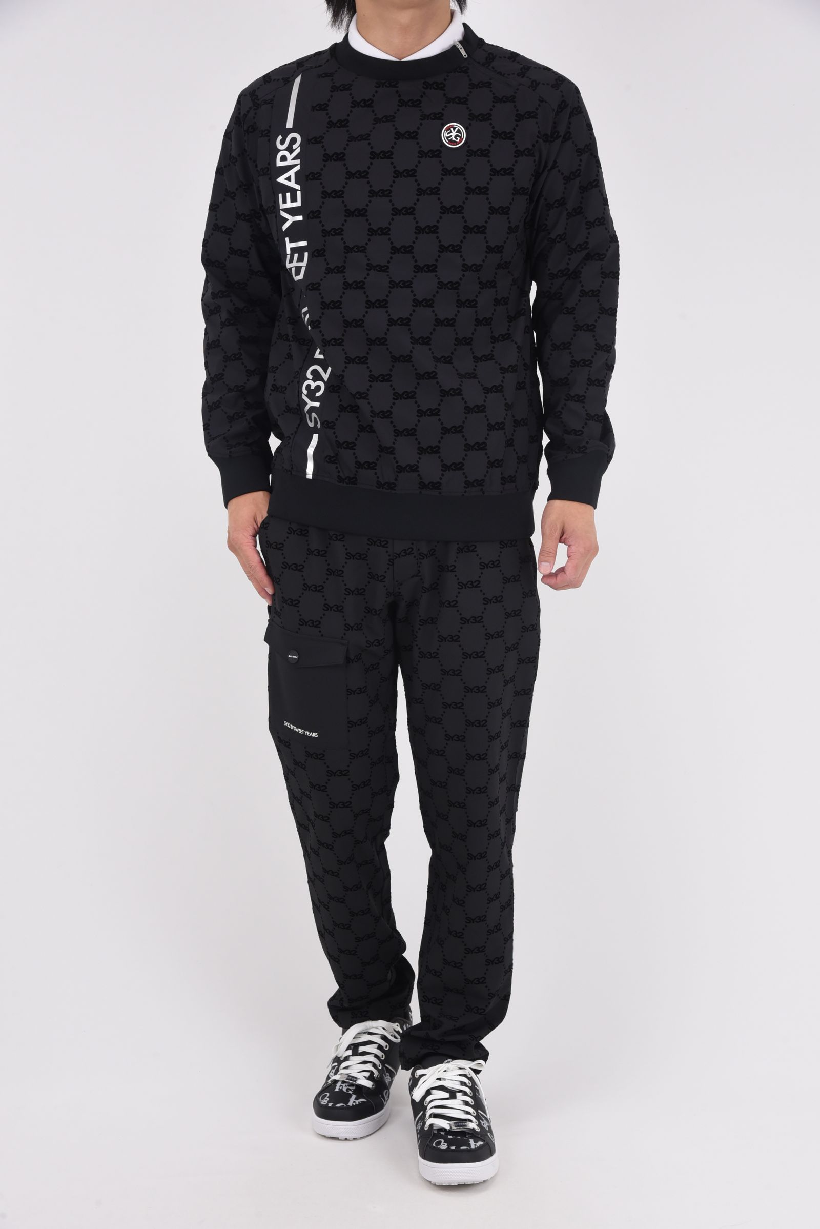 【25AW】 FLOCKY STRETCH LONG PANTS / フロッキーストレッチ ロングパンツ (ブラック)