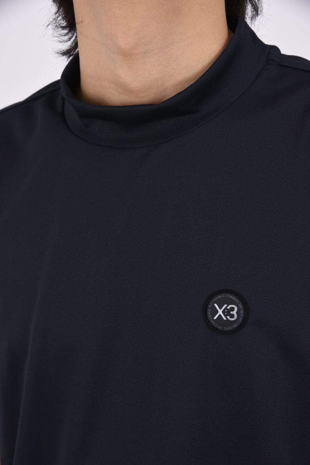 【26SS】 SLEEVE LINE MOCK TEE / モックネックTシャツ (ブラック)
