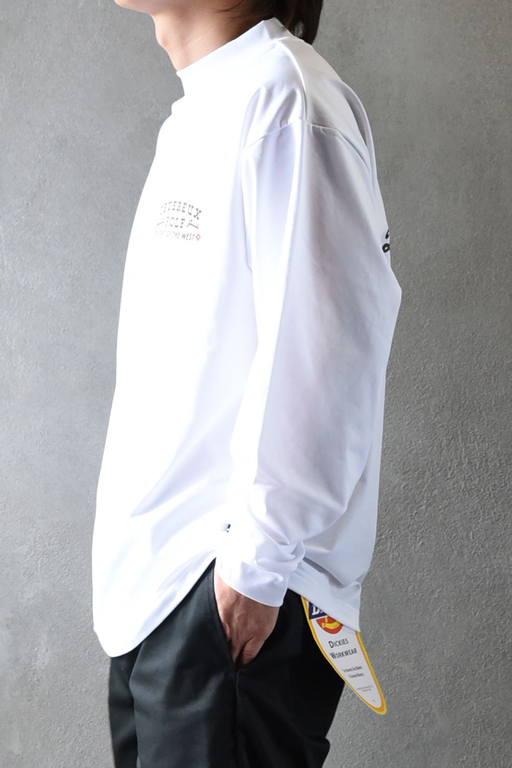 【26AW】 DVG spirit of the West MOCK TEE / バックプリント 長袖モックネックTシャツ (ホワイト)