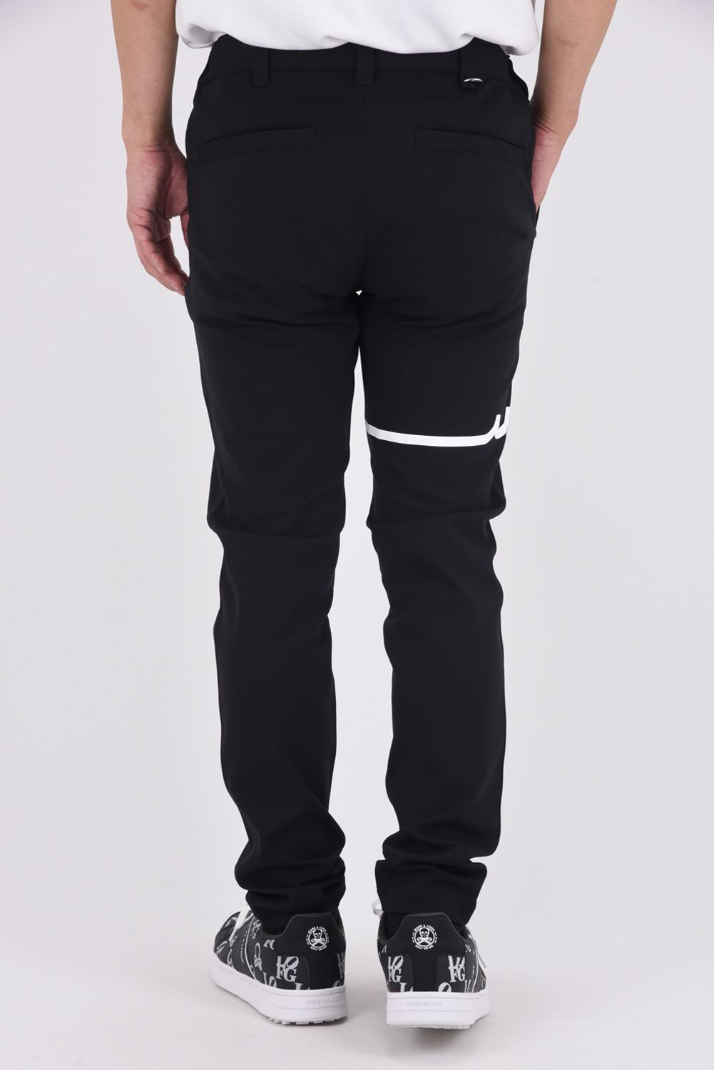 【25AW】 CARDBOARD TWILL JERSEY SLACKS / ダンボールニットツイル ウェーブライン ジャージースラックス (ブラック)