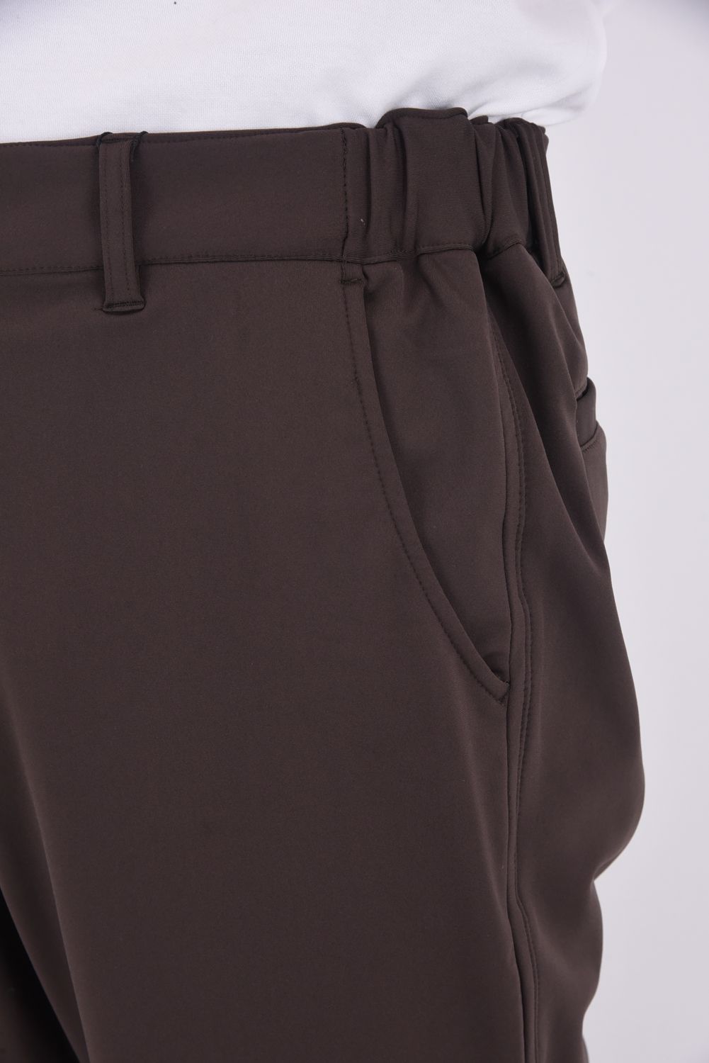 【25AW】 37.5SOUTHWEST bottoms / ブランドロゴ ロングパンツ (ブラウン)