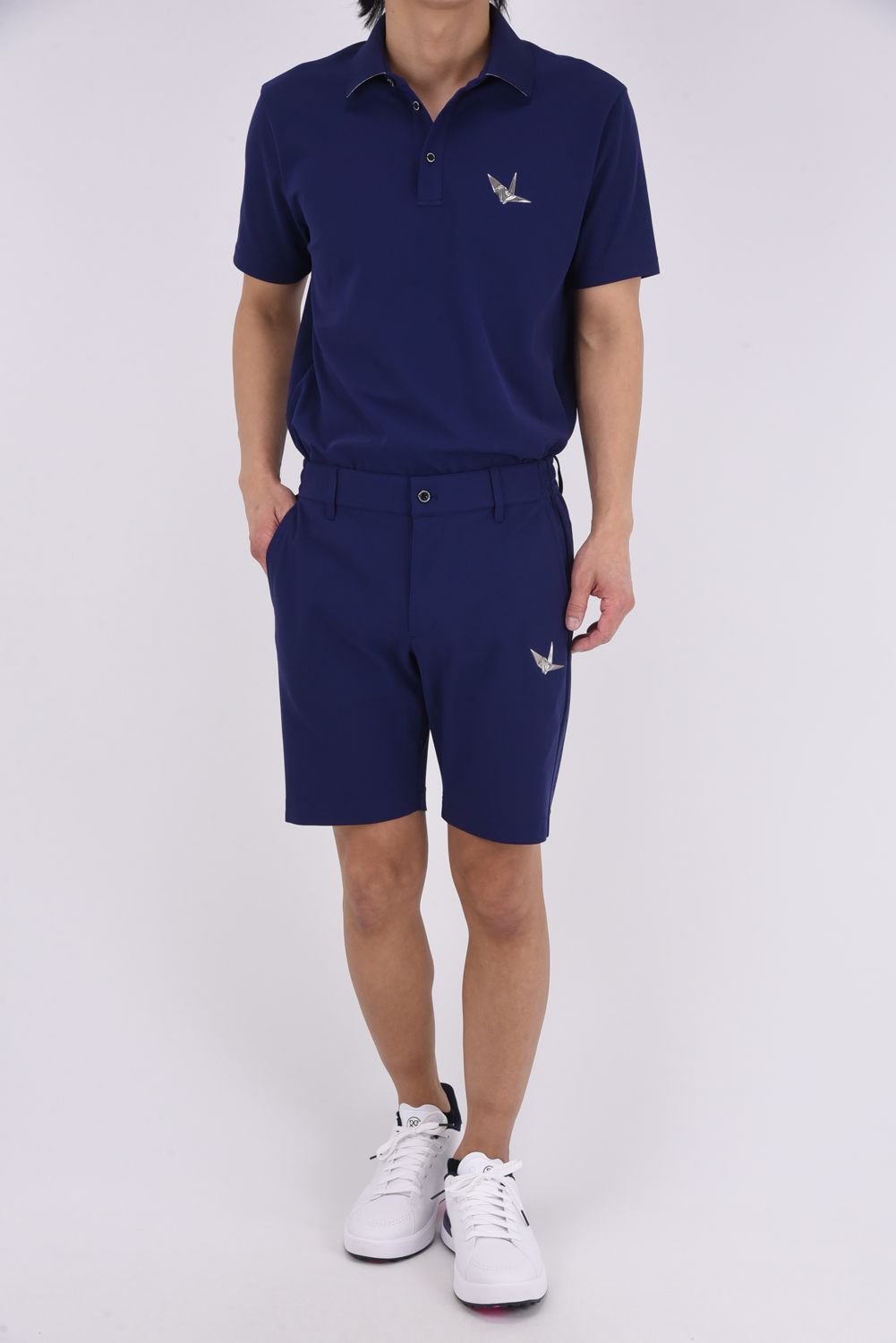 【26SS】 LUXE MESH SHORTS / 接触冷感 微細メッシュ生地 ショートパンツ (ネイビー)