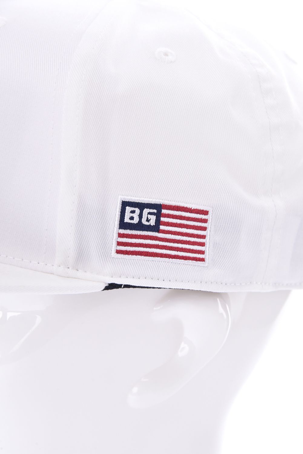 【26SS】 MEN’S BG LOGO FLAT VISOR CAP / BGロゴ フラットキャップ (ホワイト)