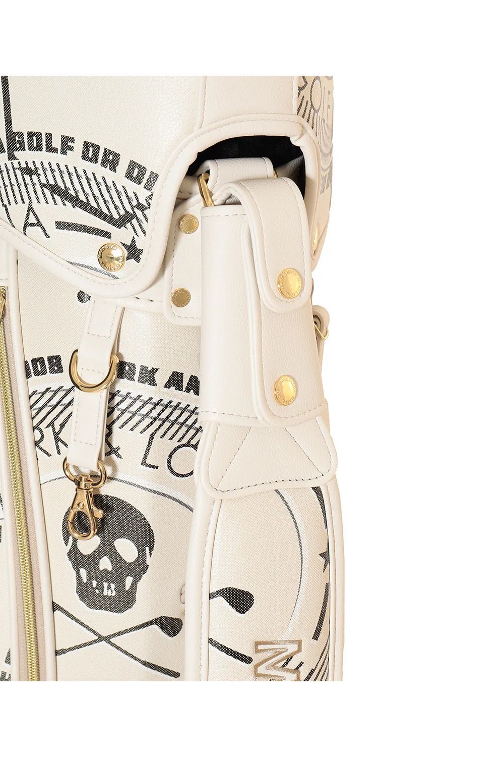 【26AW】 ATLAS SIGNATURE CADDY BAG / アイアンスカル シンセティックレザー カートタイプ キャディバッグ (アイボリー)