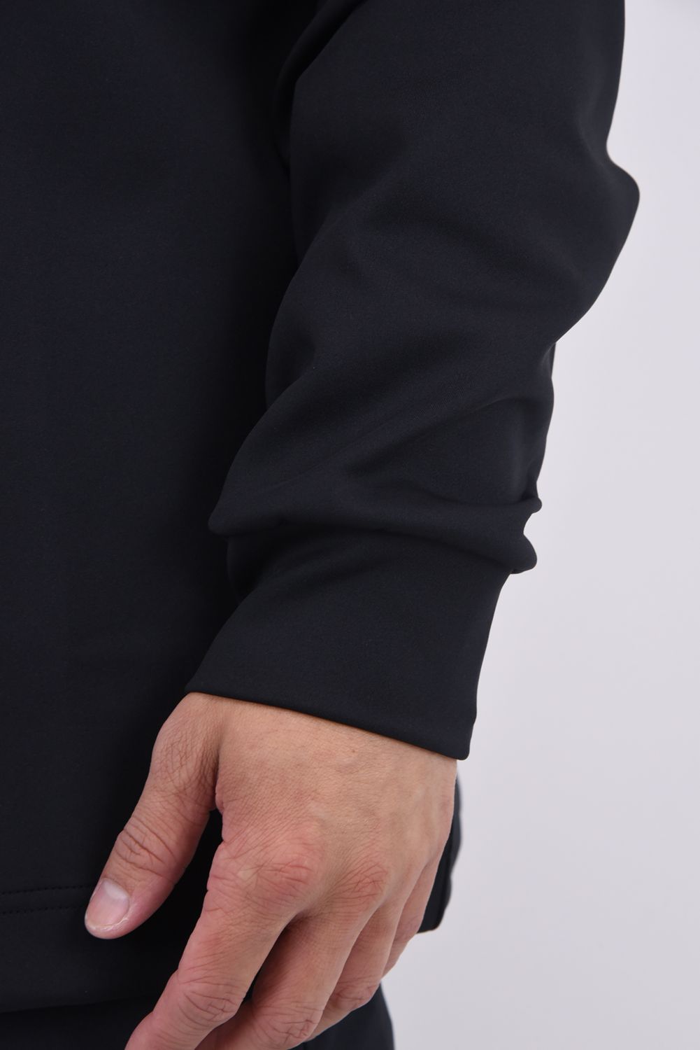 【25AW】 HALF ZIP POCKET HIGH NECK / ハーフジップ ポケット ハイネック (ブラック)