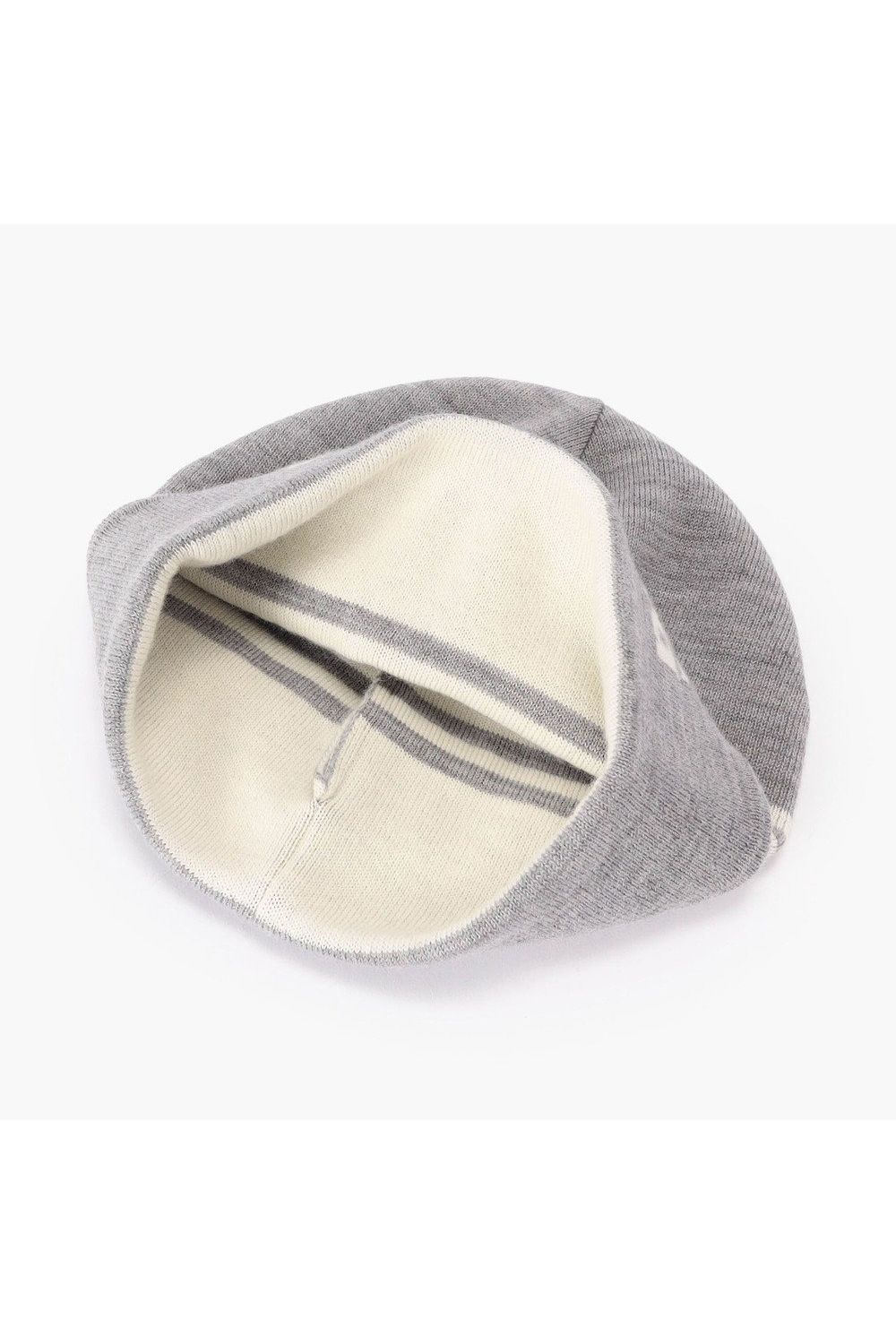 【26AW】 MEN’S WR WOOL KNIT DOUBLE LINE LOGO BEANIE / ブランドロゴ ダブルライン ニットビーニー (グレー)