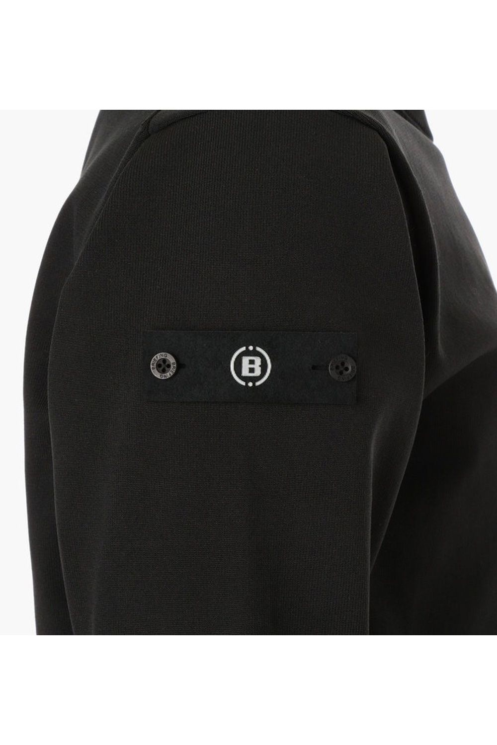 【25AW】 MEN'S WR CREWNECK KNIT / 超撥水糸 袖ワッペン クルーネックニット (ブラック)