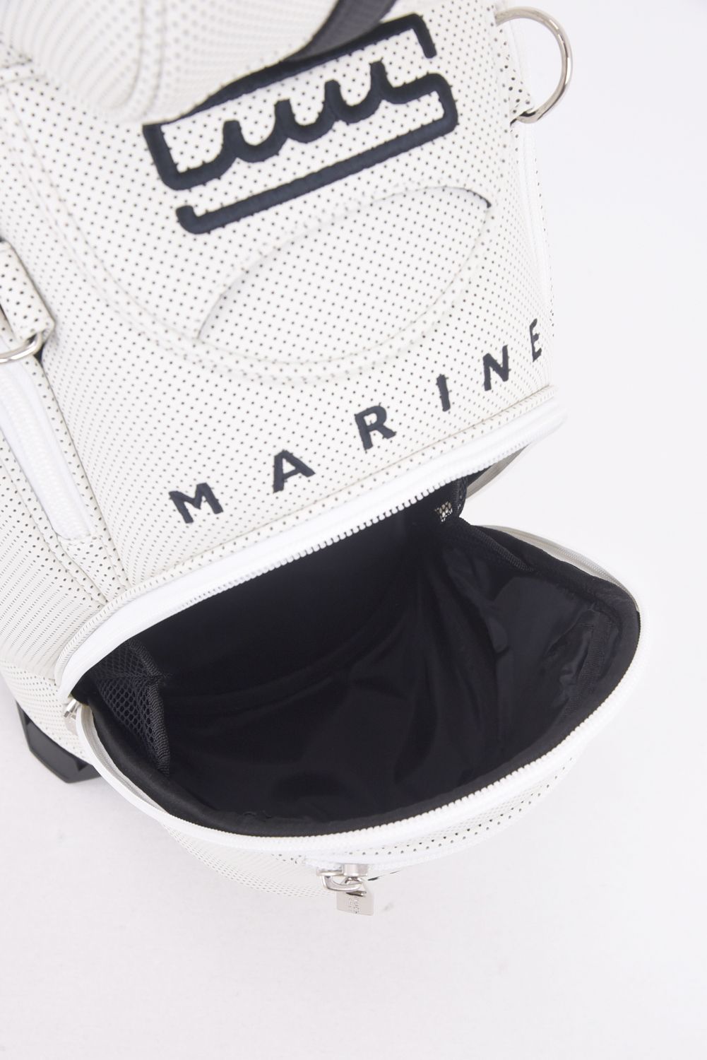 【26SS】【銀行振込・代金引換不可】【返品・交換不可】 CADDY BAG & HEAD COVER / パンチングエシカルレザー カートタイプ キャディバッグ&ヘッドカバーセット (ホワイト)