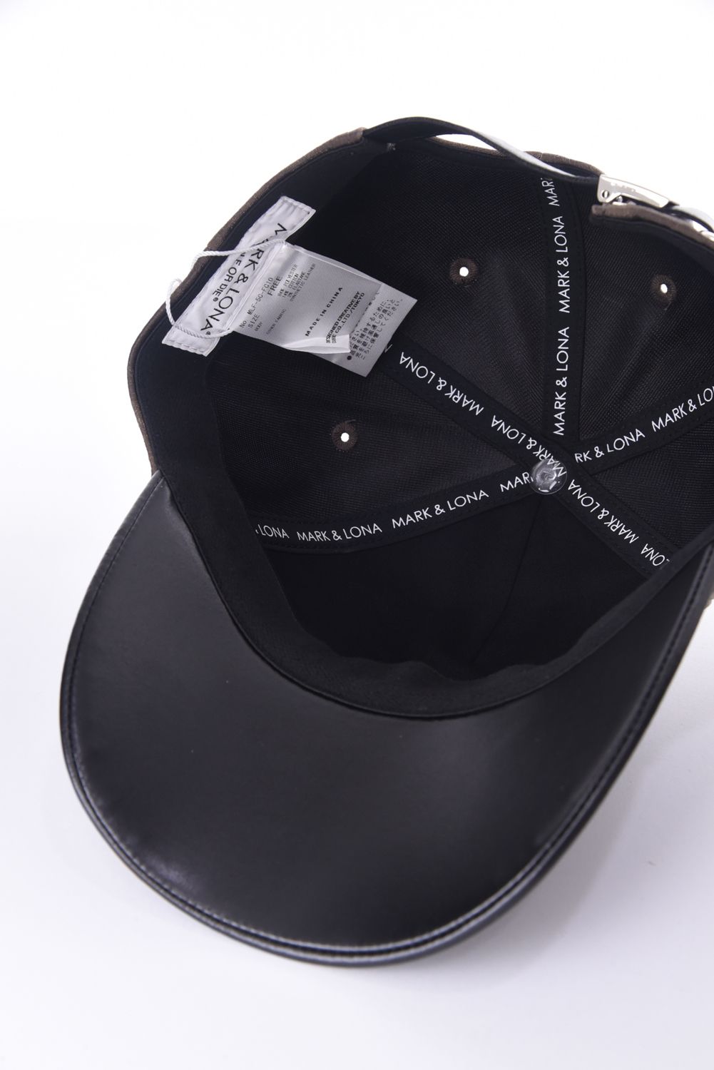 GAUGE CRYSTAL ICON CAP / オリジナルカモジャカード 異素材切り替え ベースボールキャップ (ブラウン)