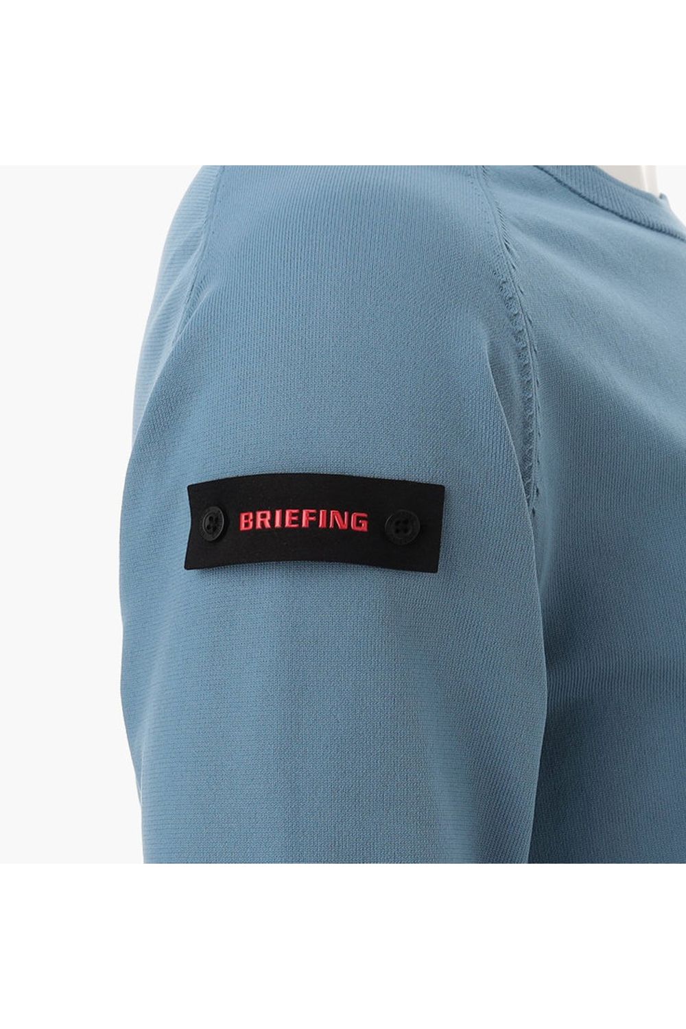 BRIEFING - MENS WR CREW NECK KNIT / ジャガードロゴ ロゴワッペン