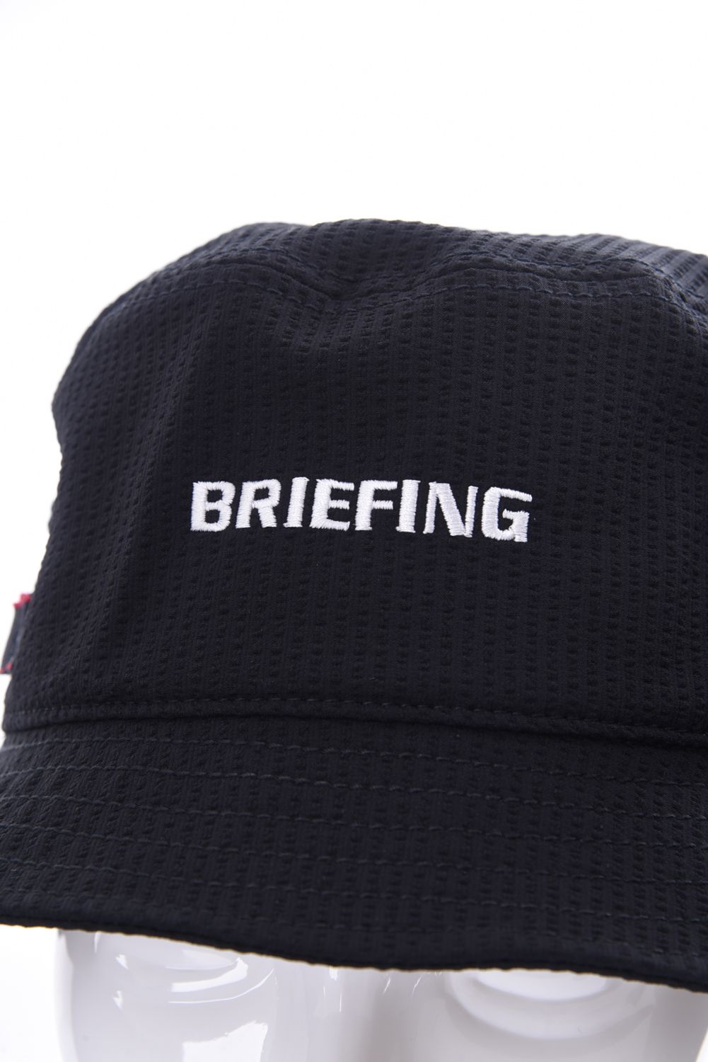 BRIEFING - SEERSUCKER HAT / 刺繍ロゴ シアサッカー バケットハット