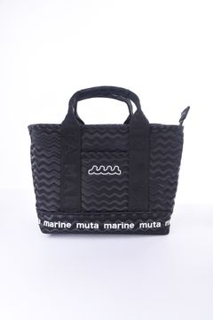 PARTITION TOTE BAG (CONFUSION) / サイケデリック3D風プリント パーテーショントートバッグ (ブラック)