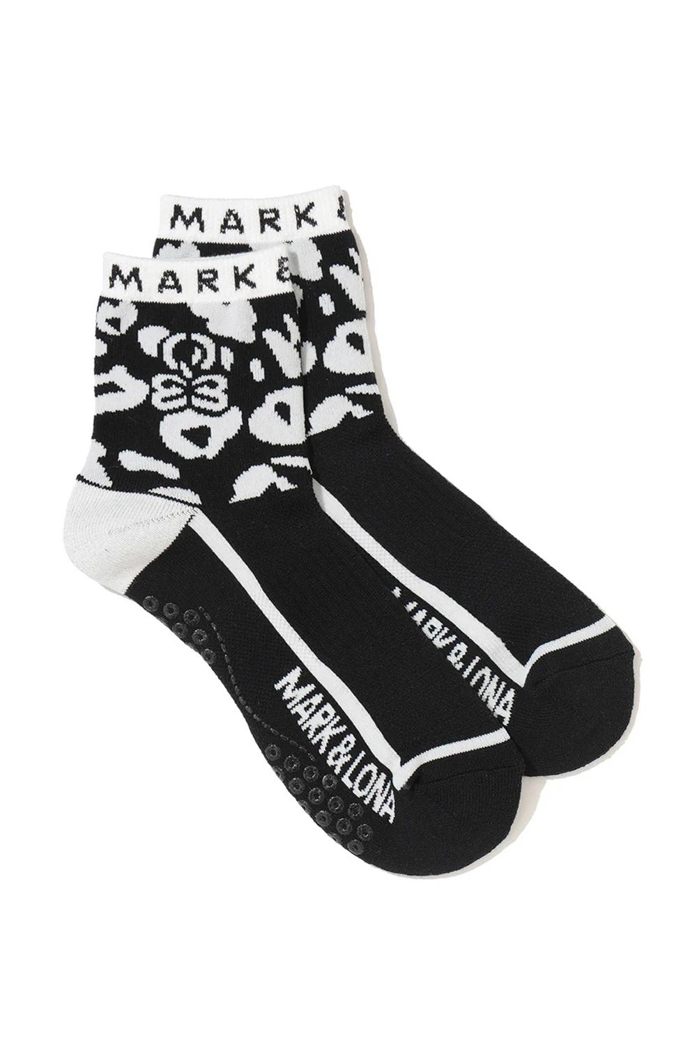 【26SS】 PANTERA GRIP ANKLE SOCKS / レオパードパターン ジャパンメイド アンクルソックス (ブラック)