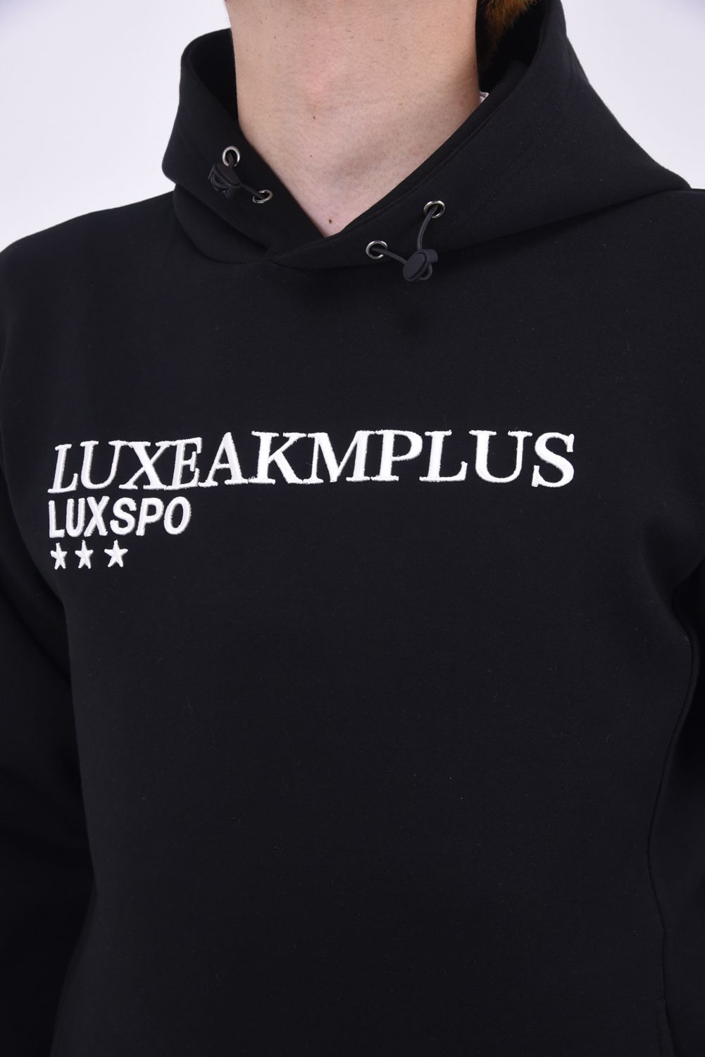 EMBROIDERY HOODY /  ブランドロゴ 刺繍 プルオーバー ブラック