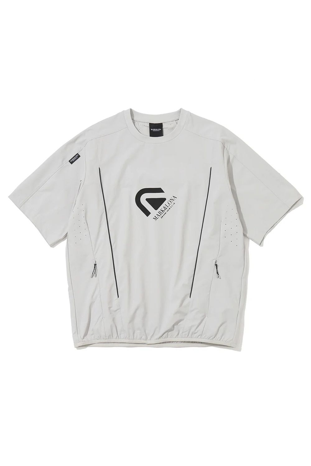 【26SS】【CODE COLLECTION】 PTMT / ストレッチナイロン クルーネックプルオーバー (ライトグレー)