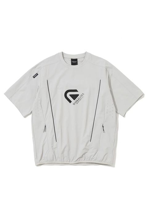 【26SS】【CODE COLLECTION】 PTMT / ストレッチナイロン クルーネックプルオーバー (ライトグレー)