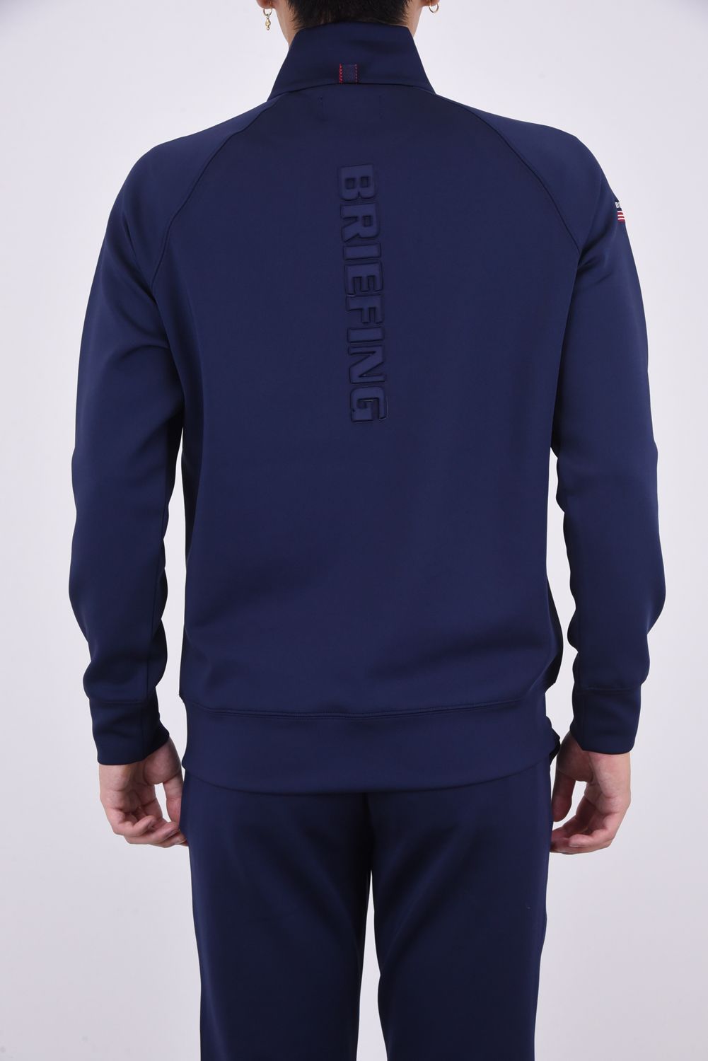 BRIEFING - MENS 3D LOGO HALF ZIP / エンボスBRIEFINGロゴ ハーフ