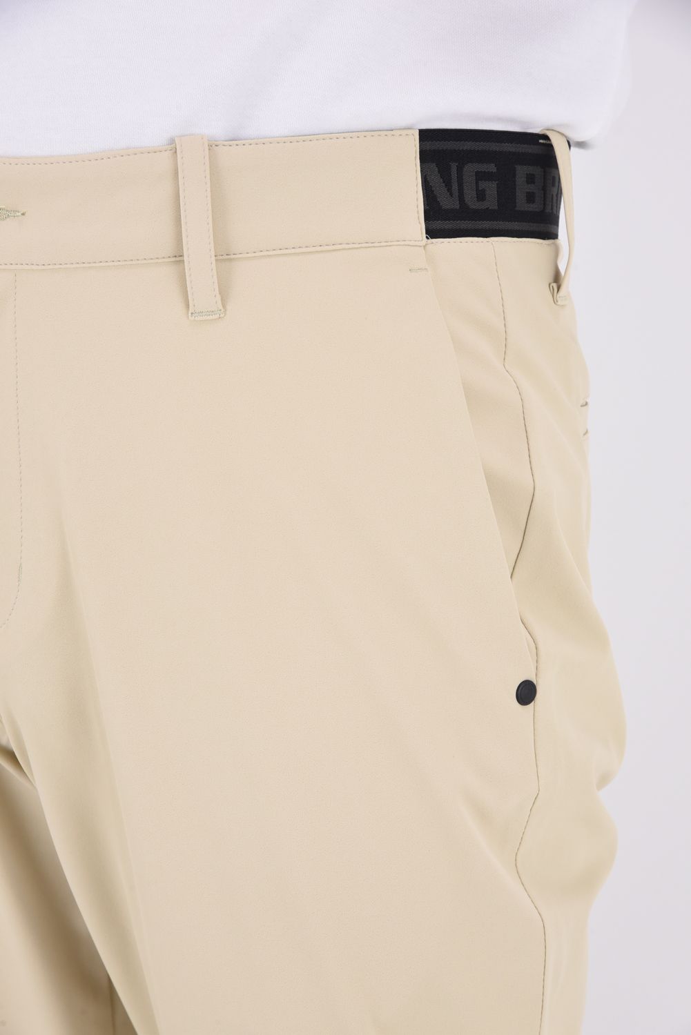 【25SS】 MEN’S LOGO ELASTIC SUMMER PANTS / ロゴ ゴムベルト パンツ (ベージュ)