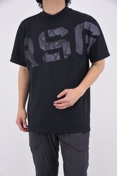 S/S MOCKNECK / ハイネック ショートスリーブ モックネック Tシャツ (ブラック)