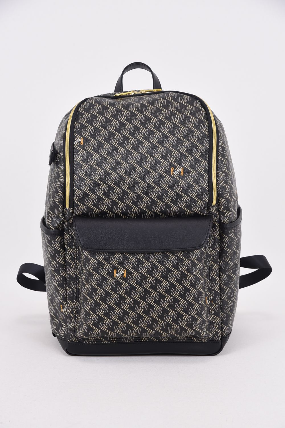 LARUS No.2 (ラルス) / ブランド オリジナルテキスタイル スリムタイプ バックパック (ダークブラック)*