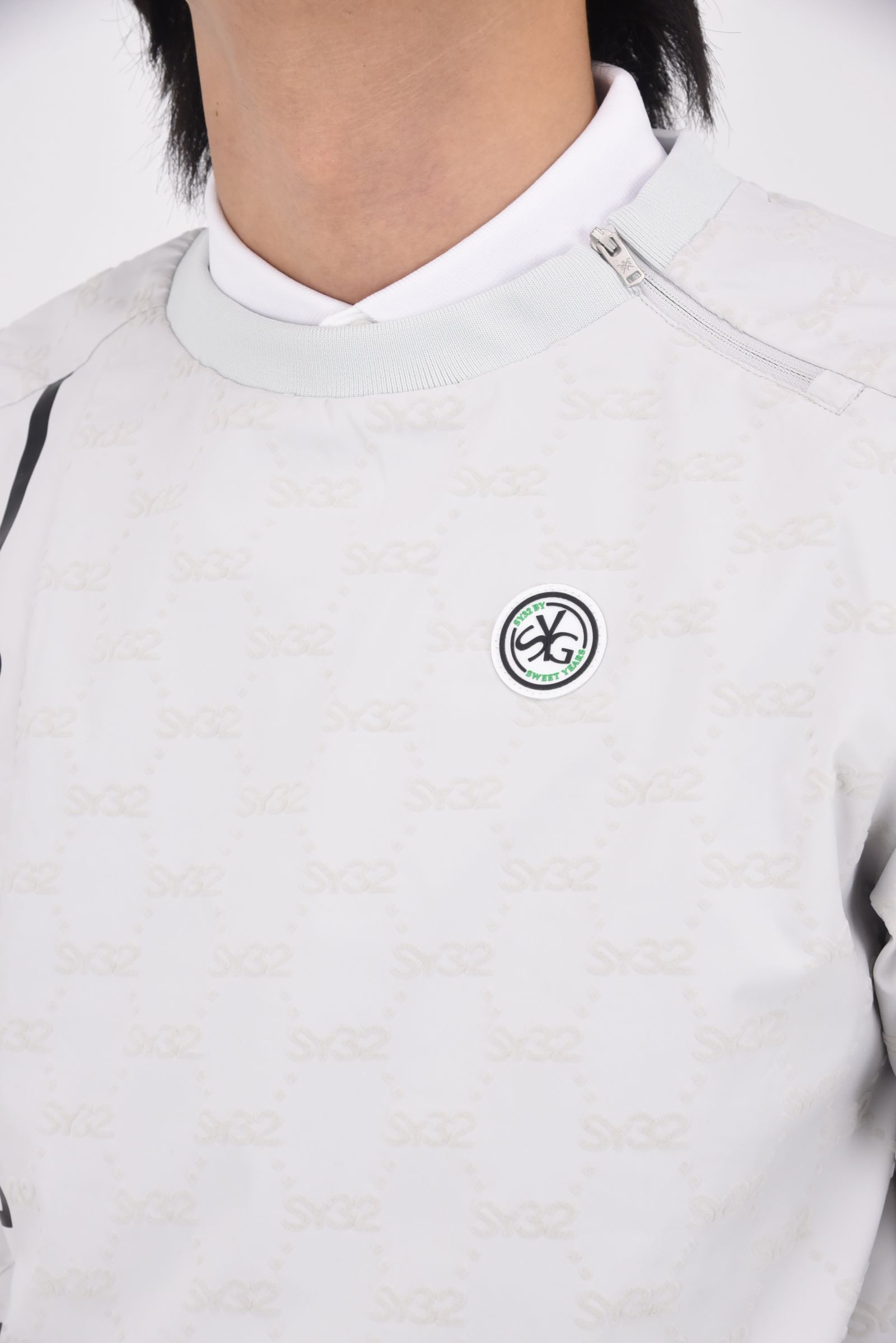 【25AW】 FLOCKY WOVEN PULLOVER / フロッキーウーブン プルオーバー (ライトグレー)