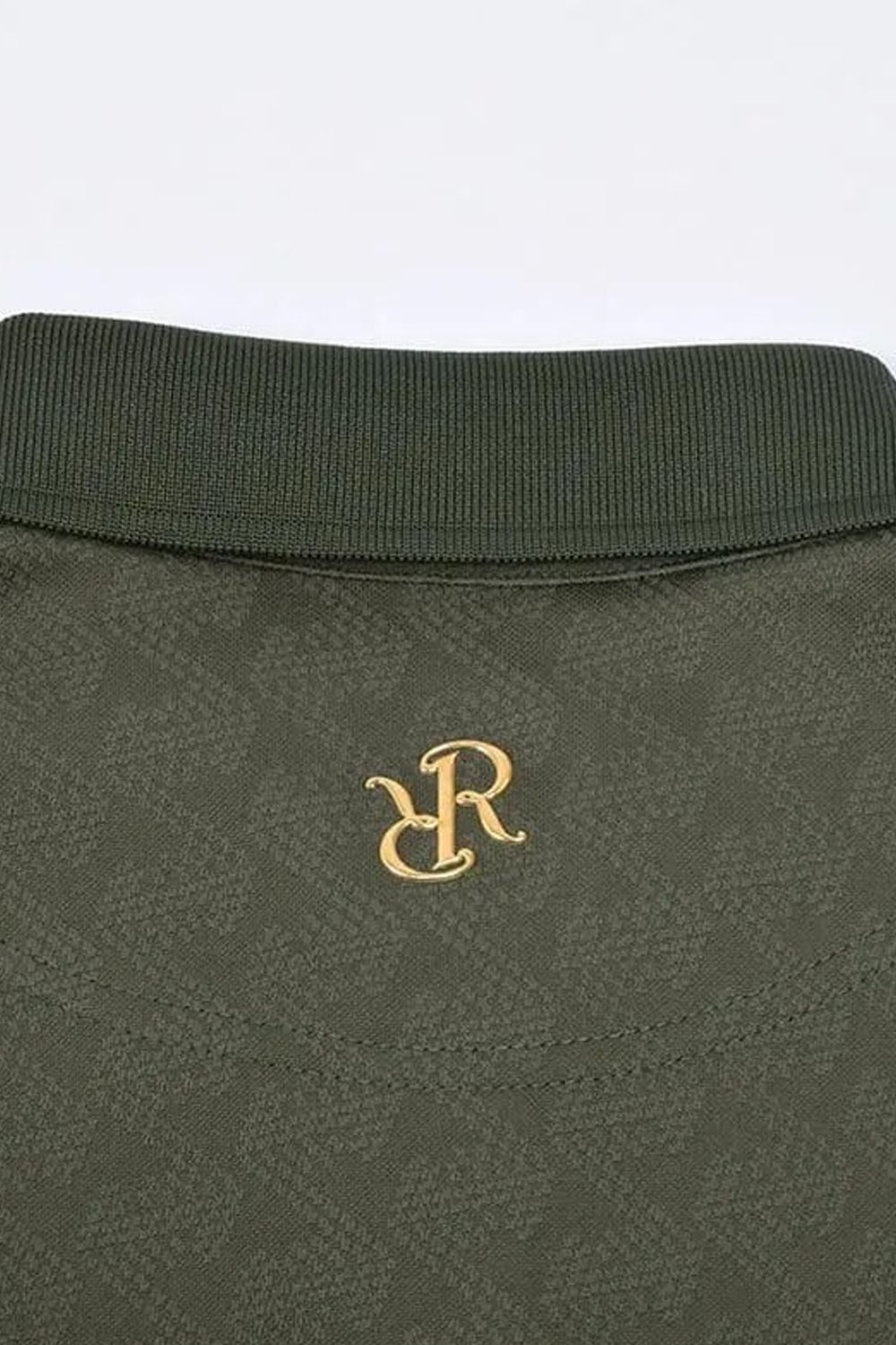 【26AW】 MENS GM JACQUARD POLO / オリジナルテキスタイルジャガード ポロシャツ (カーキ)*