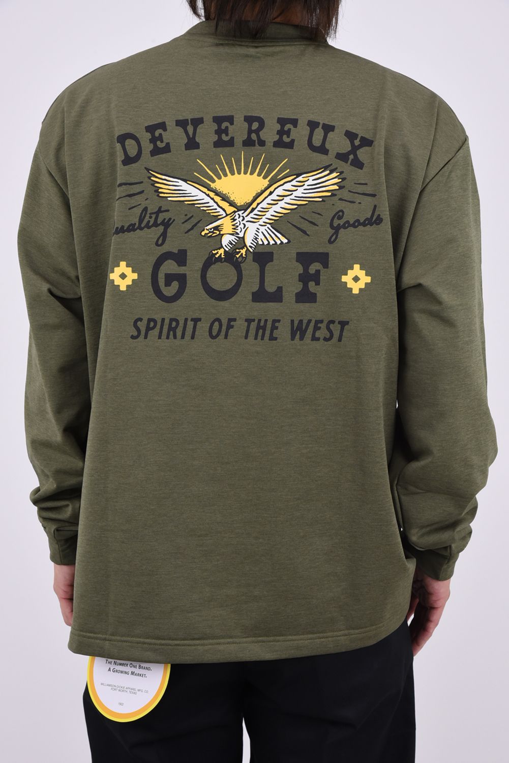 【26AW】 DVG spirit of the West MOCK TEE / バックプリント 長袖モックネックTシャツ (オリーブ)