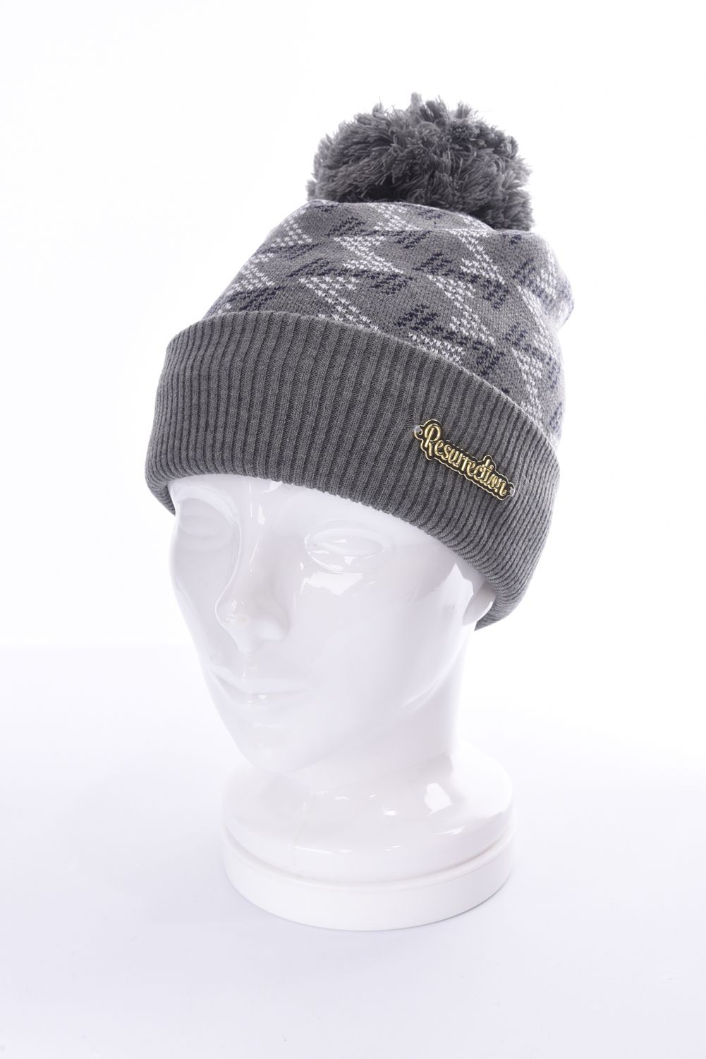 GM BONBON KNIT CAP / GM ボンボン ニットキャップ (グレー)