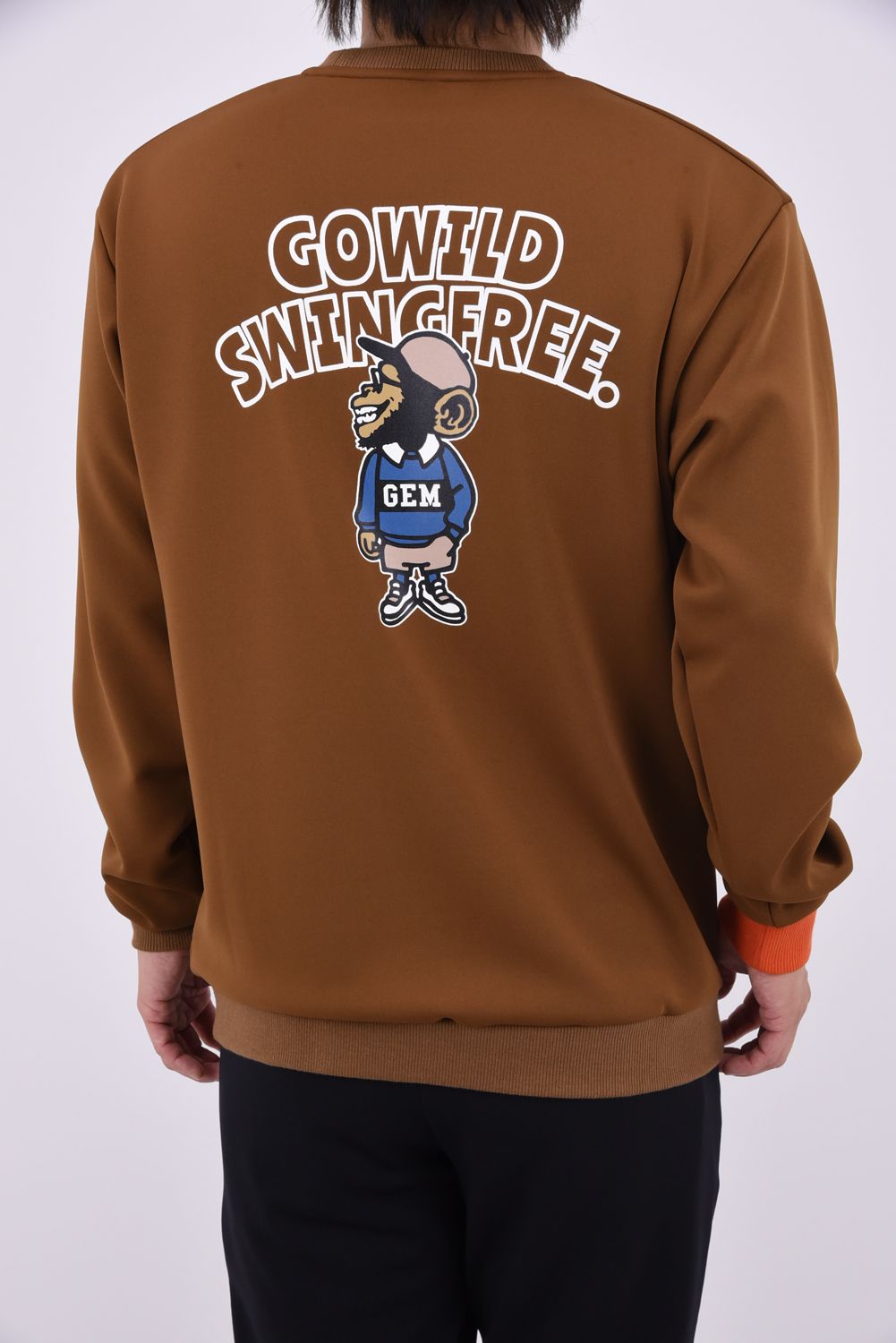 【26AW】 【ユニセックス対応】 JERSEY SWEATSHIRT / ダンボールニット バックプリント スウェットシャツ (ブラウン)