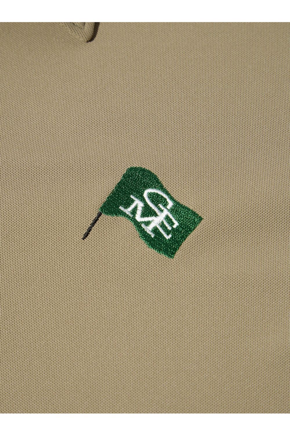 【26SS】 MICRO KANOKO COOL POLO / マイクロカノコ素材 バックロゴプリント ポロシャツ (ベージュ)
