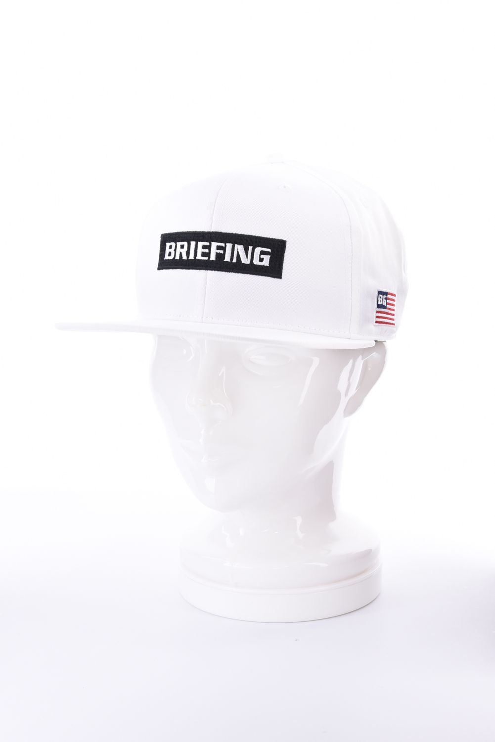 【26AW】 MEN’S BOX LOGO FLAT VISOR CAP / ボックスロゴ刺繍 フラットキャップ (ホワイト)