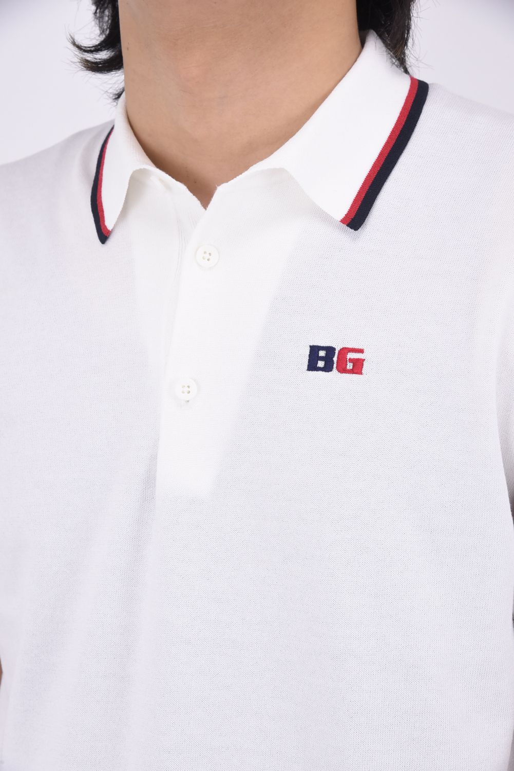 CL MEN’S TRICOLOR KNIT POLO ブリーフィング CL MEN'S TRICOLOR KNIT POLO（CL メンズトリコロールニットポロ