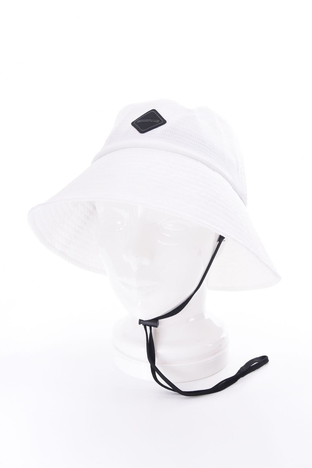 【26SS】【レディース】 WOMEN'S SEERSUCKER CORD STRAP WIDE HAT / シアサッカー コードストラップ付き バケットハット (ホワイト)