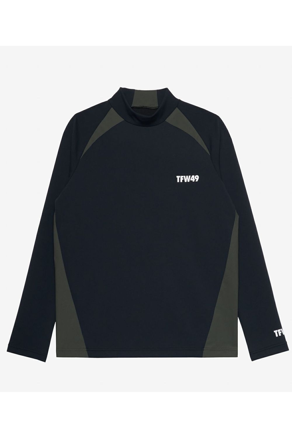 【25AW】 SIDE PANEL LONG SLEEVE MOCKNECK / サイドパネル モックネック ロングスリーブTシャツ (ブラック)