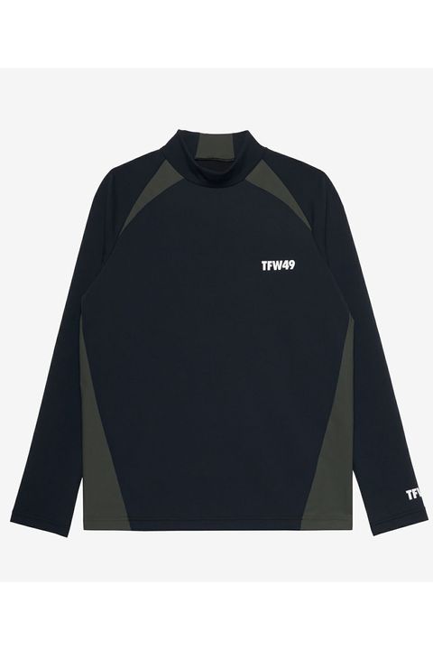 【25AW】 SIDE PANEL LONG SLEEVE MOCKNECK / サイドパネル モックネック ロングスリーブTシャツ (ブラック)