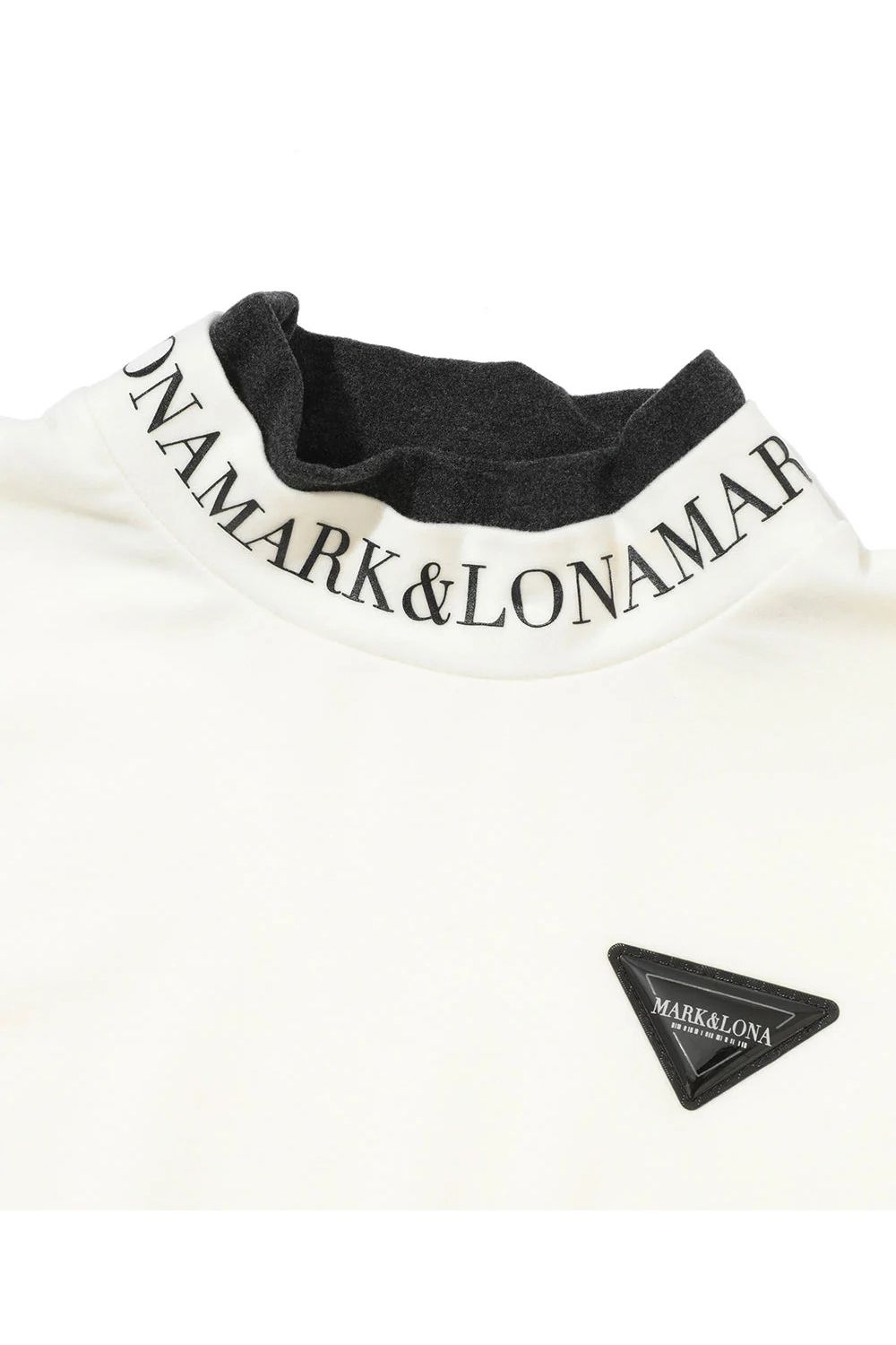 【2025AW】【レディース】【CODE COLLECTION】 LNST / マイクロフリース レイヤード風 モックネックTシャツ (ホワイト)