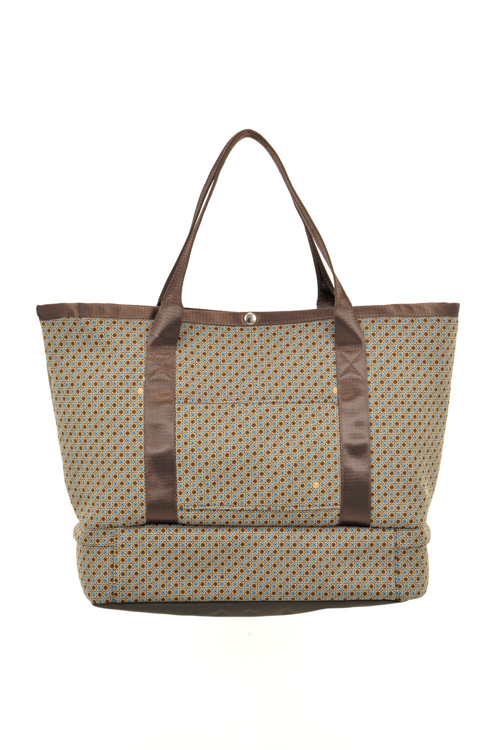 【26SS】 JACQUARD TOTE BAG / ジャカード総柄 ビッグサイズ トートバッグ (ブラウン)