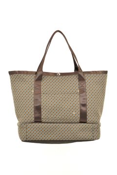 【26SS】 JACQUARD TOTE BAG / ジャカード総柄 ビッグサイズ トートバッグ (ブラウン)