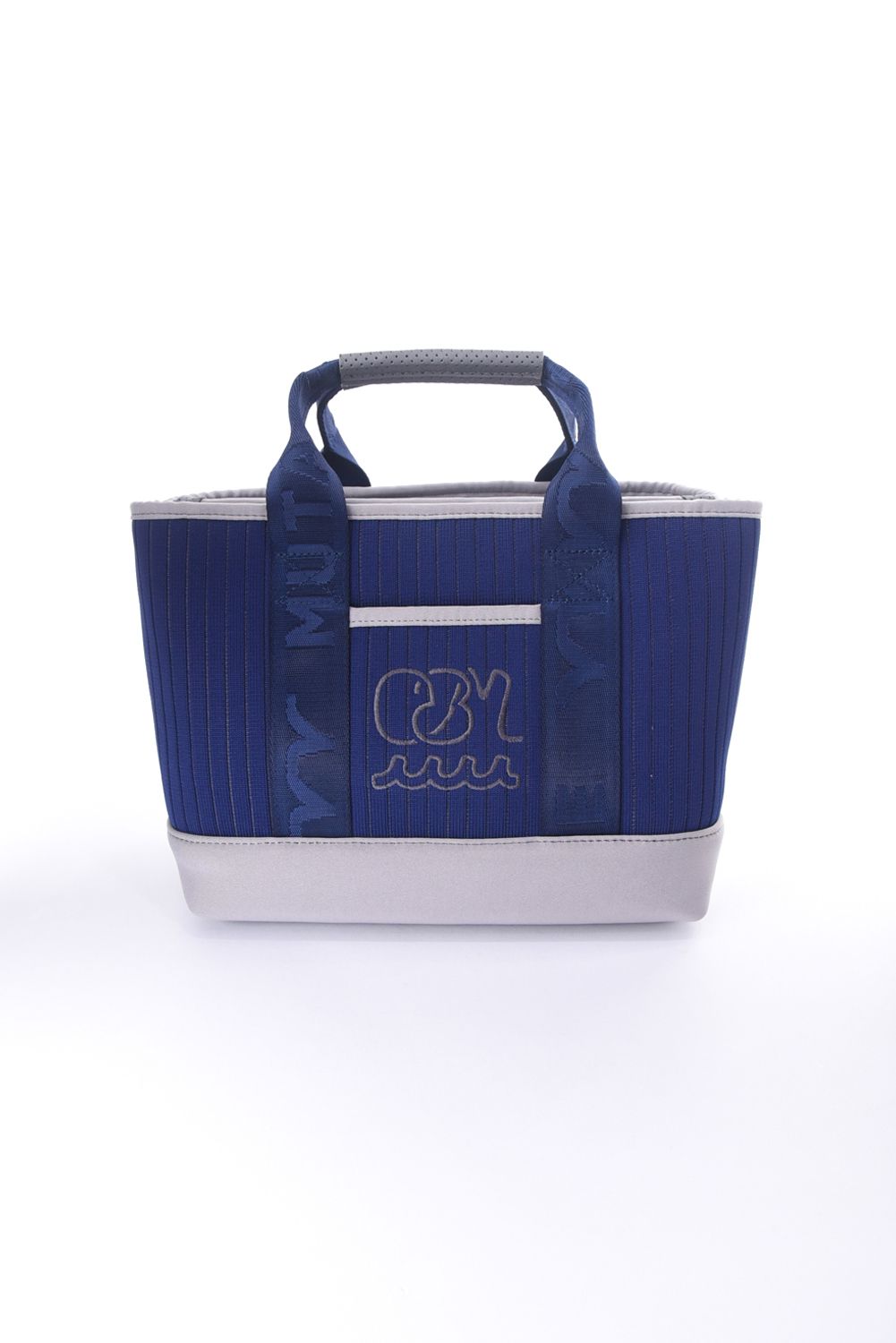 【26SS】 STRIPE KNIT PARTITION TOTE BAG / ストライプニット パーテーショントートバッグ (ネイビー)