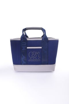 【26SS】 STRIPE KNIT PARTITION TOTE BAG / ストライプニット パーテーショントートバッグ (ネイビー)