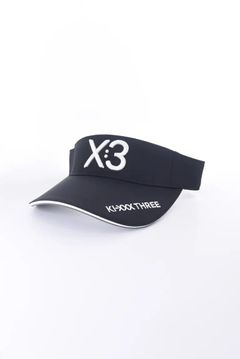 【26AW】 KIX3 BASIC LOGO VISOR / ブランドロゴ刺繡 サンバイザー (ブラック/ホワイト)