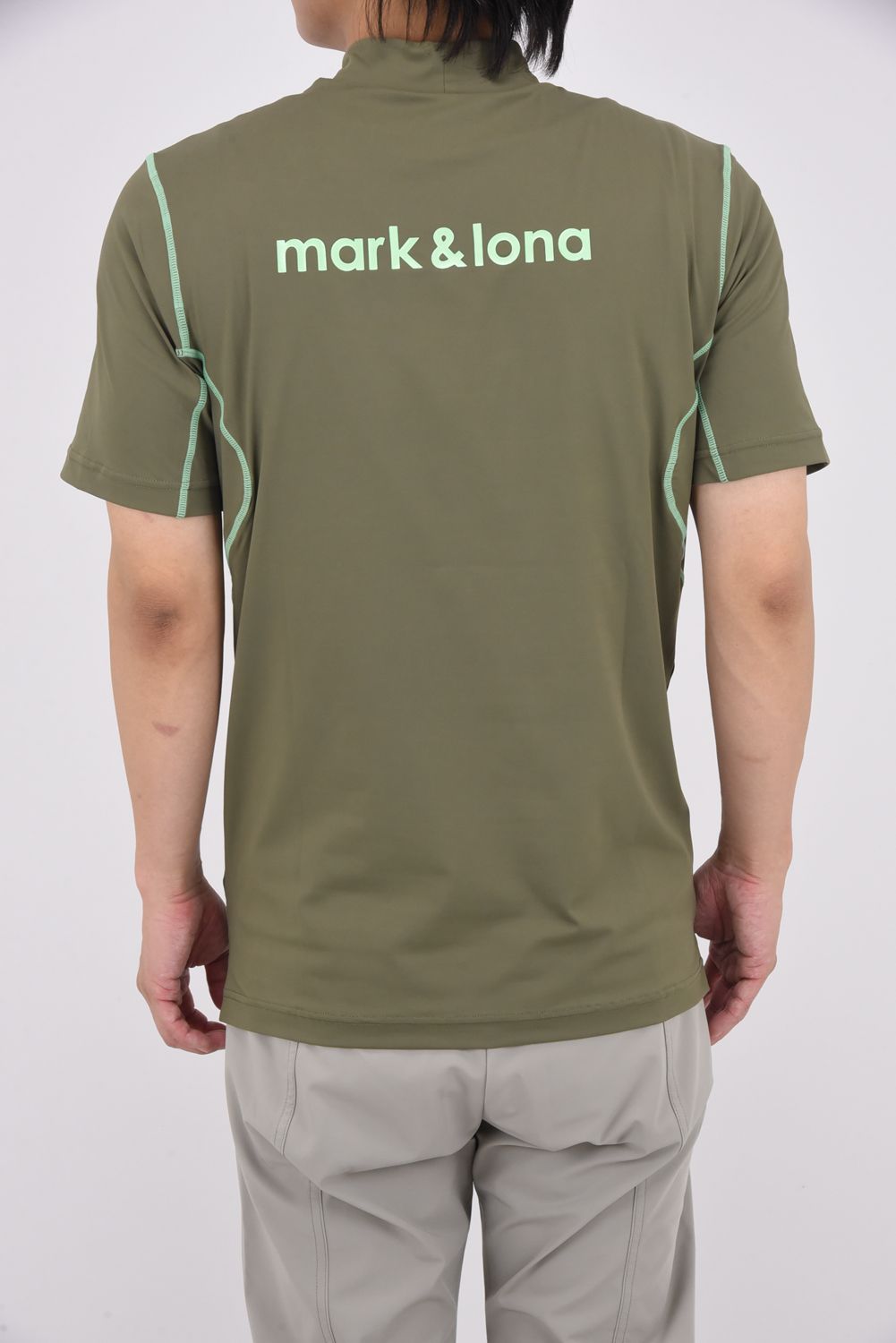 MARK & LONA ゴルフシャツ スカルデザイン MARK&LONA マークアンドロナ タートルネック 長袖シャツ スカル