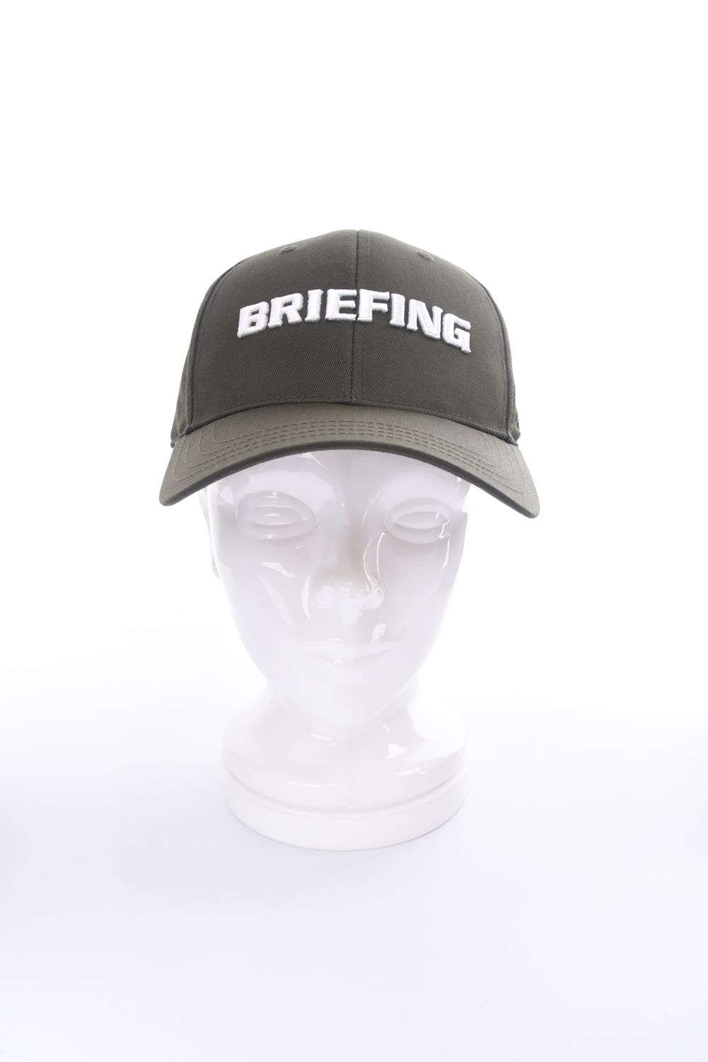 BRIEFING オリーブ キャップ ロゴ刺繍 BRIEFING - MENS BASIC CAP / ロゴ刺繍 ベーシック ベースボール